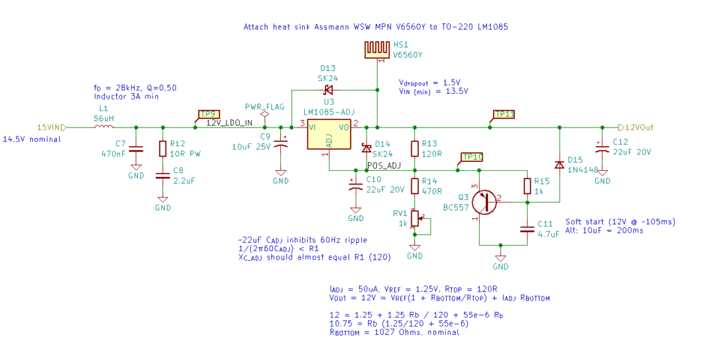 The schematic diagram for an LDO circuit